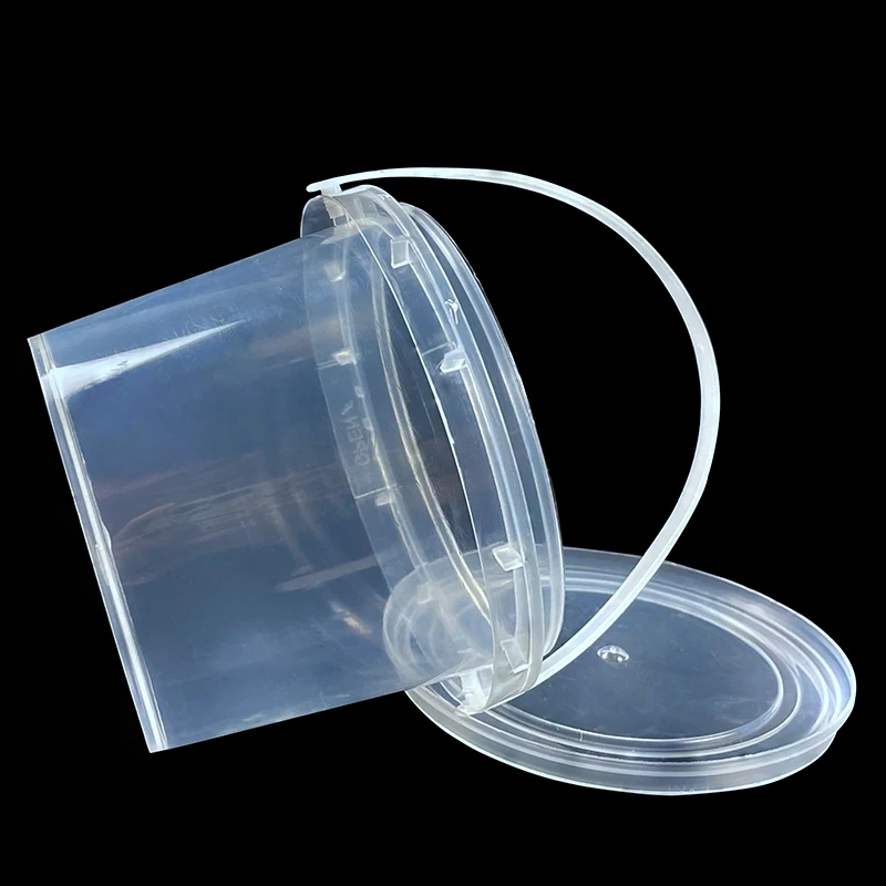 Transparent plastic barrel PP material Disdisposable packaging bucket Customizable for the logo 300ml