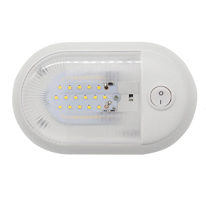 RV Marine caravan accessories  12V  24V Interior Ceiling Double Dome LED Lights 3W 280  with Switch white Boat