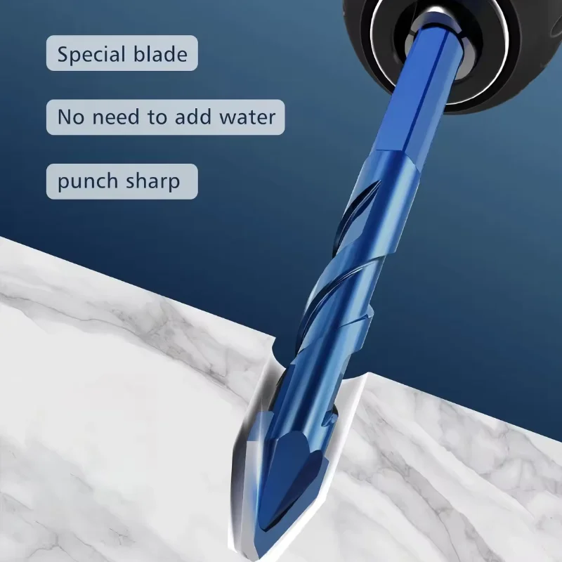 6mm Hex Shank Twist Glass Bits Titanium Ceramic Drilling Drill Set 6mm-12mm Opening diameter