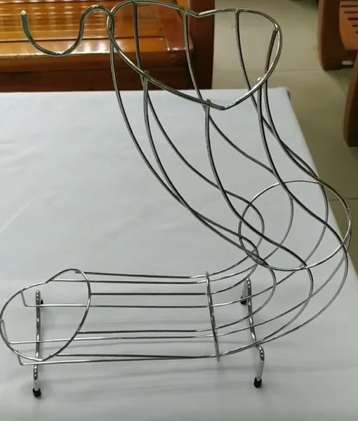 S Shape Wire Fruit Basket with Banana Hook