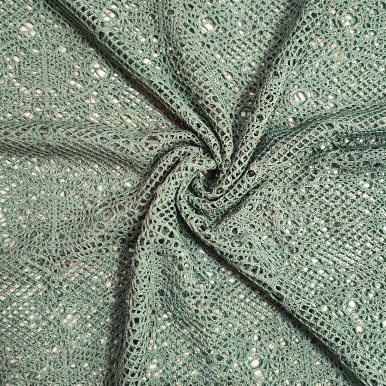 Hejin Custom Wholesale Luxury Stretch Knit Dress Polyester Spandex Curtain Lace Yarn Dyed Mesh Jacquard Lace African Fabrics