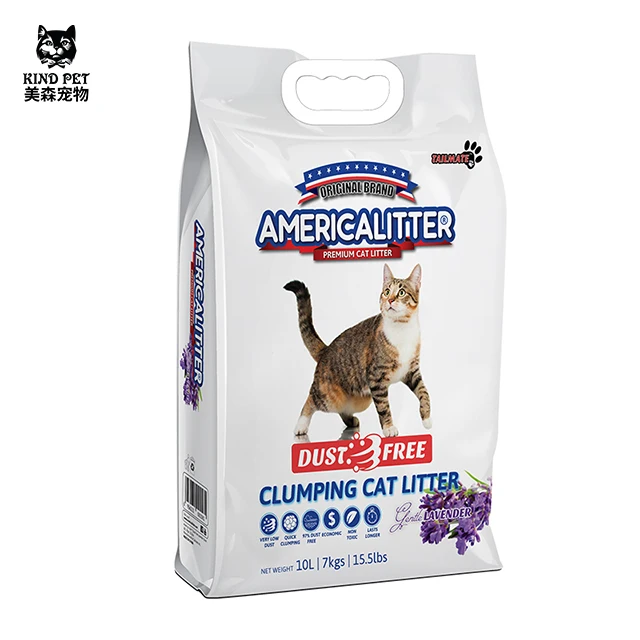 2024 New Product Factory Direct America Litter Dust Free Clumping Cat Litter with Lemon 10L 7kg