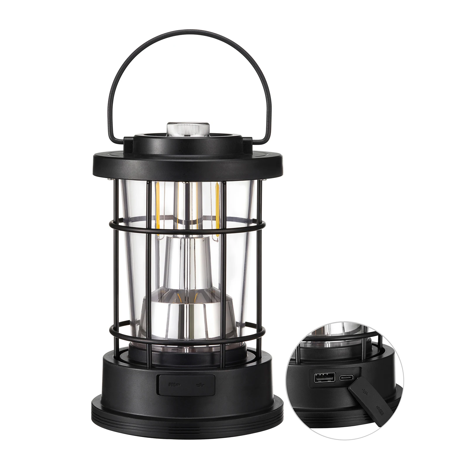 Outdoor light retro style tent light 4000mah power bank led camping lantern IP44 TYPE-C Lamp Power Camping lantern