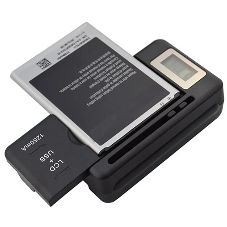 Universal Intelligent LCD Indicator battery Charger For Samsung S4 I9500 S3 I9300 NOTE 3 S5 With Usb Output Charge US EU PLUG