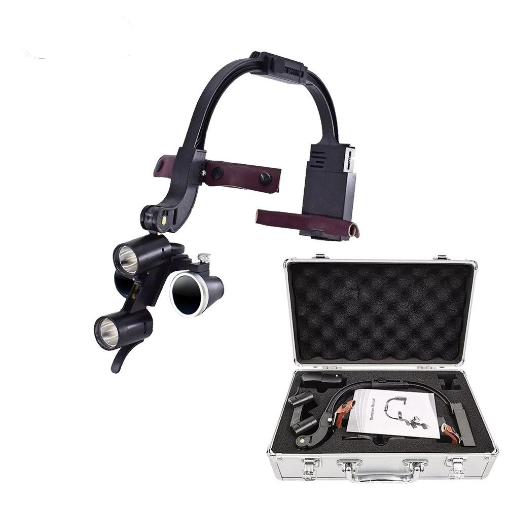 Safe to use  Headband Mounted with LED Headlight Dentist Magnification  Suitable for dental hospitals