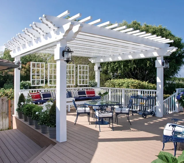 2023 новый Wpc Pergola Post прочный уличный Декор Pe Дерево Пластик композитная беседка