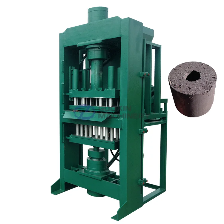 Hexagonal wood sawdust charcoal briquette making machine in China