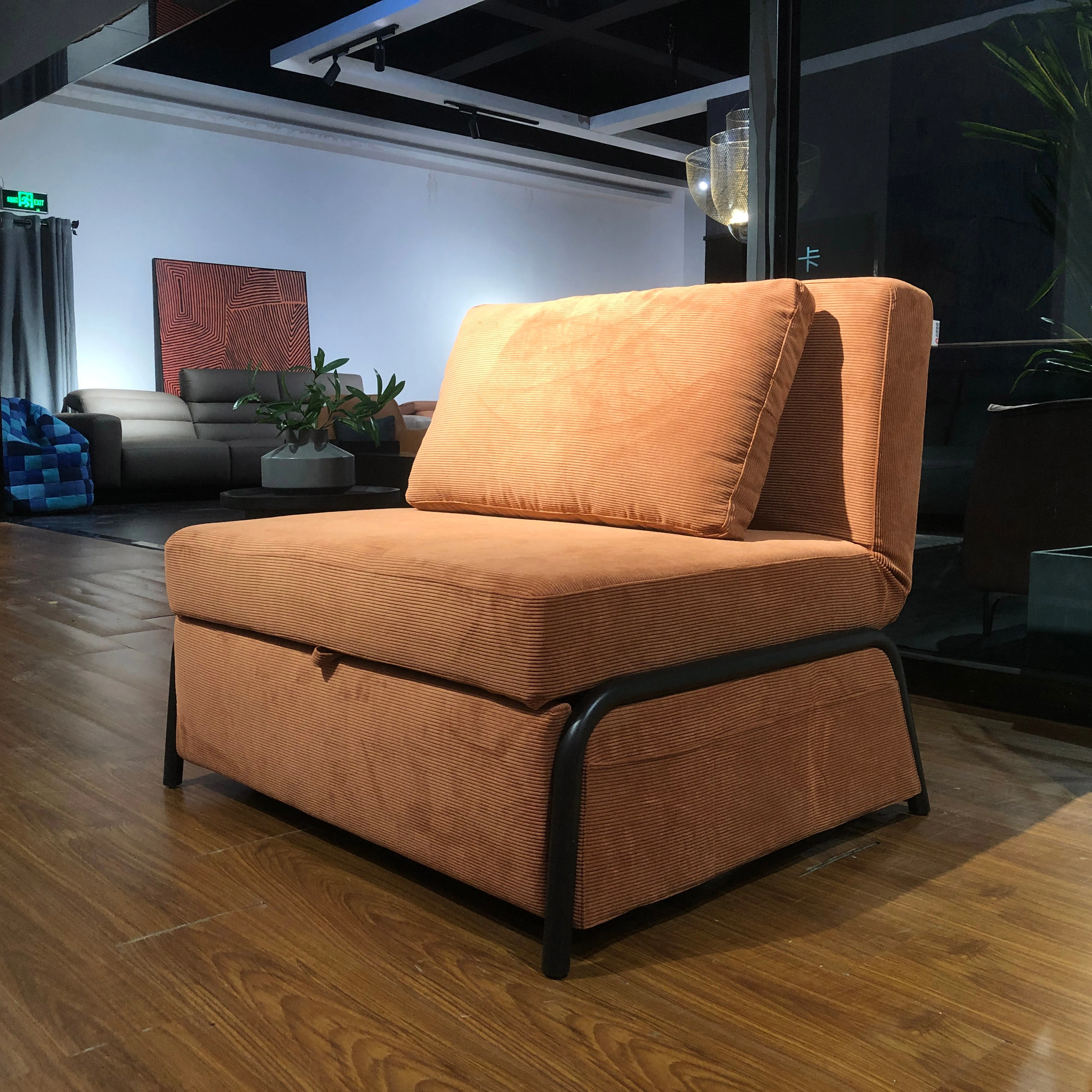 New Products Multifunction  Armless One Seat Sofa Bed Foldable Couch for one person Sofa cum Bed