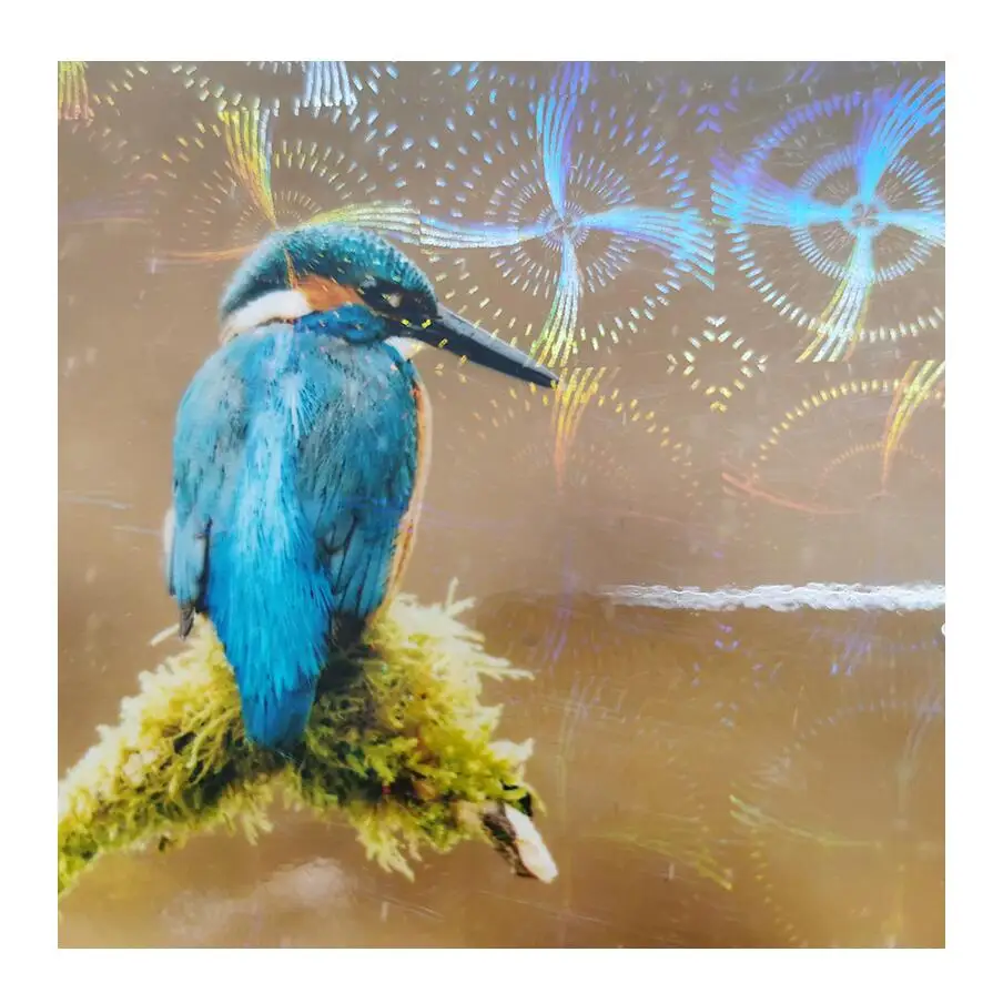 Windmill holographic sticker Indoor outdoor advertising photo picture cold laminating film sheet with release paper