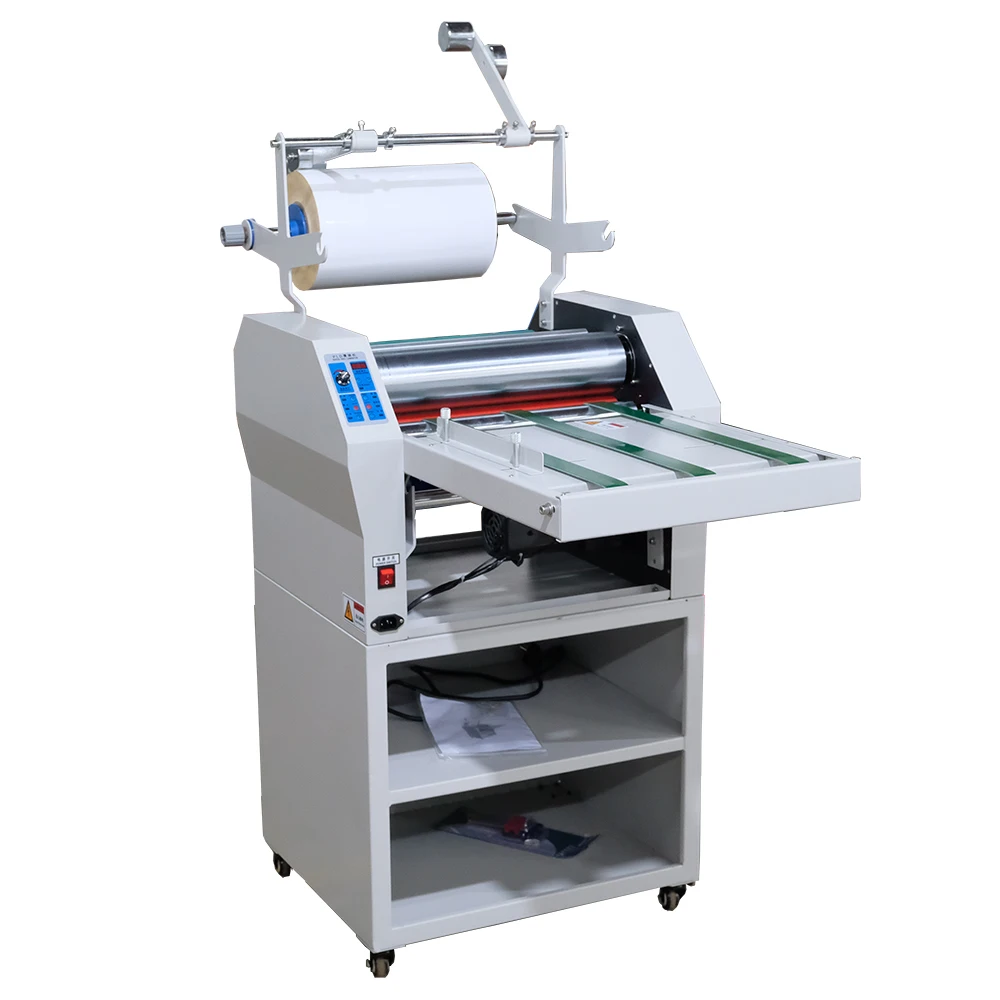 SMFM390B Automatic Temperature Control Oil Heating Digital Laminating Machine with Slitting