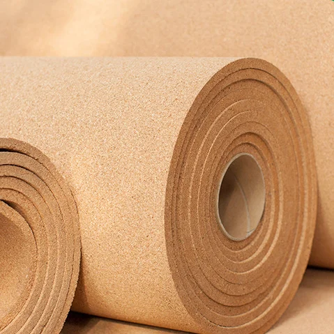 2022 Eco-Friendly Cork Sheet Roll 1mm to 12mm Thick Various Usages Decorative Cork Boards Floor Underlay DIY Cutting