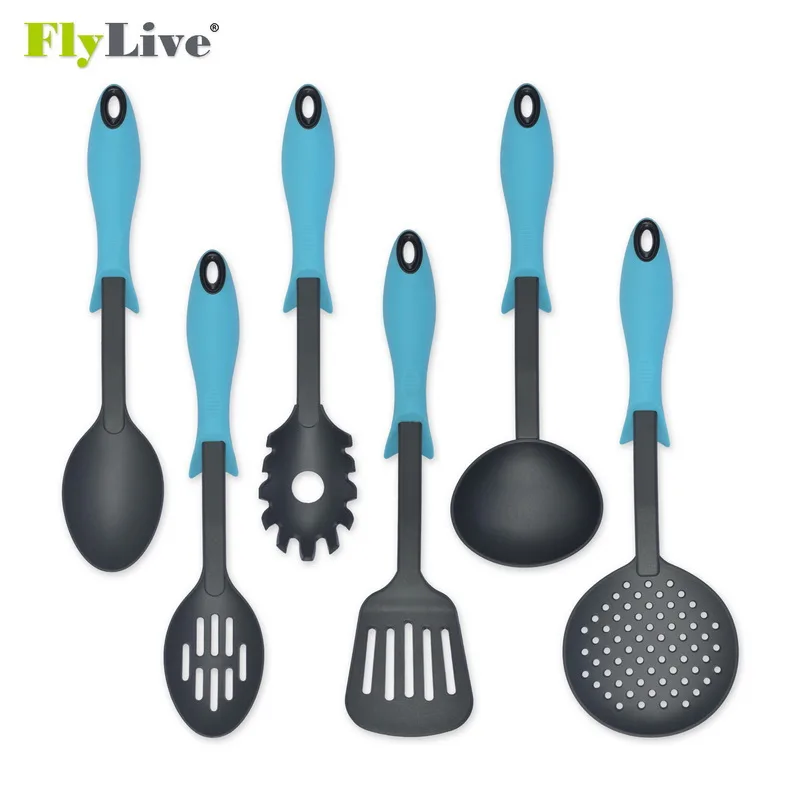 
6 Piece Set Nonstick Cookware Bakeware Elevate Kitchen Utensil Set of Flylive Factory Cooking Tool Sets Home Kitchen 