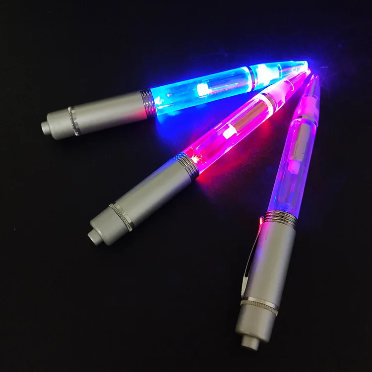 Custom Logo Promotional Gift Glowing Penlight LED Luminous Pen Light up Penlight for Night Writing