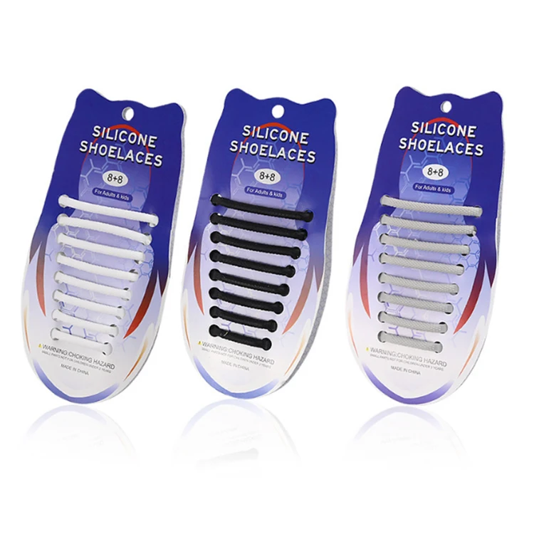 suitable for sneaker casual shoes no tie elastic silicone shoe laces for kids and adult