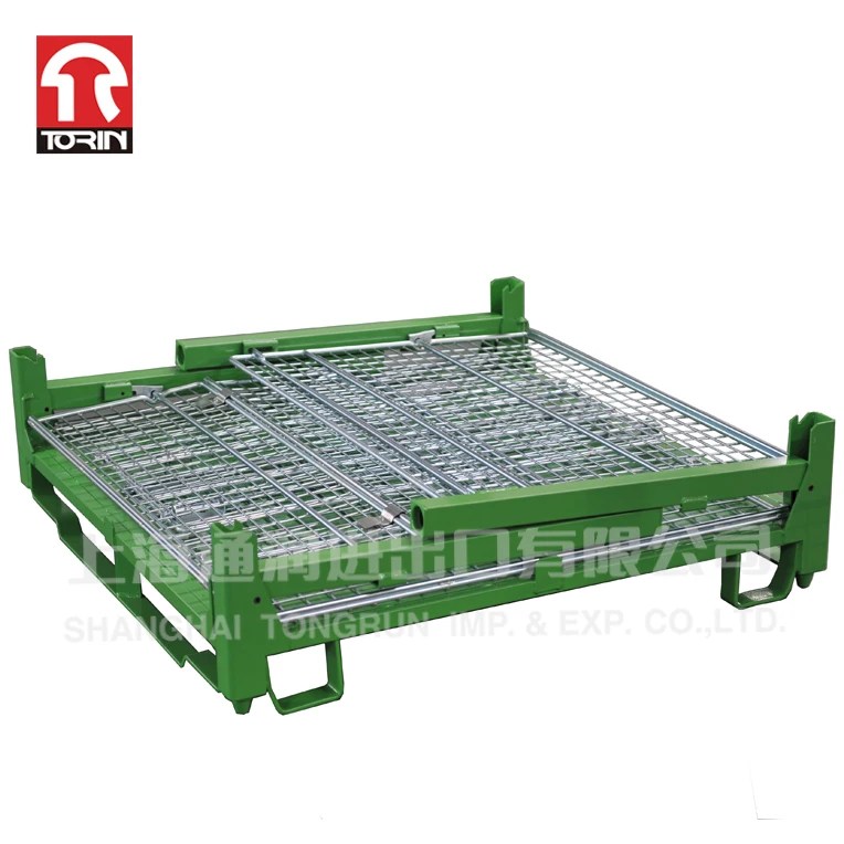 Torin LK05 Folding semi open parts box wire mesh pallet container metal pallet