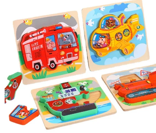 Wooden Puzzles for Toddlers Ages 1-3, Montessori Toys for 1 2 3 Years Old Girls Boys Baby Kids Puzzle