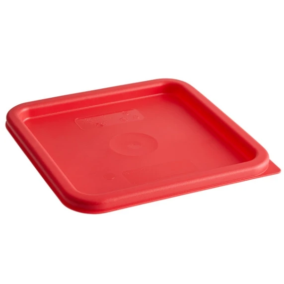 CAMBRO SFC6451, Красный квадратный полиэтиленовый контейнер для хранения пищевых продуктов, крышка для 4Qt и 8 Qt, только крышка, не включая контейнер.