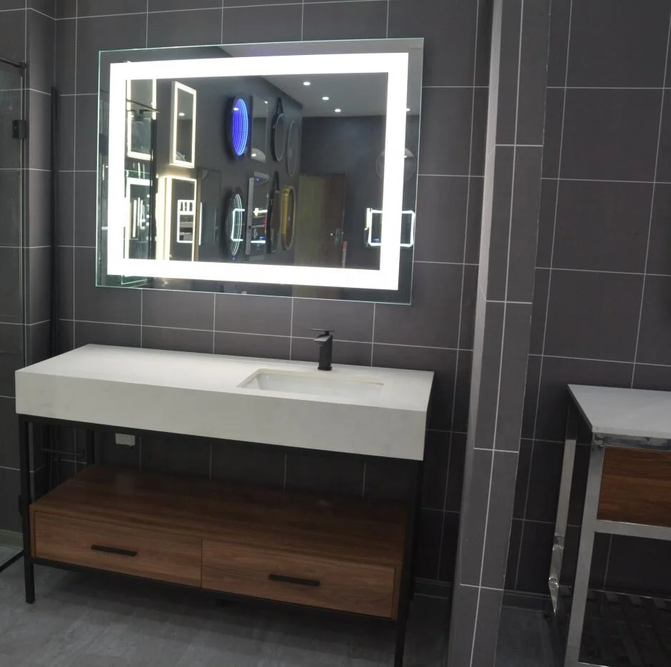 Factory ODM OEM Full UL CE touch sensor dimmer defogger CCT3000K- 6000K light 24*36/36*36/60*36 smart hotel led mirror bathroom