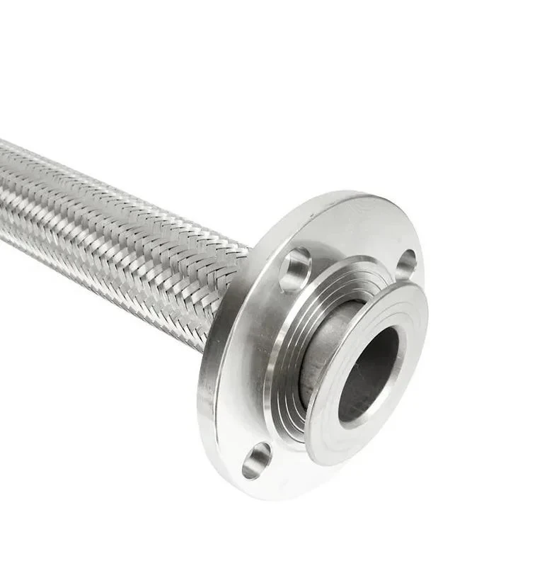 Stainless steel braided explosion-proof corrosion-resistant metal hose customized Lined with tetrafluoroethylene metal hose