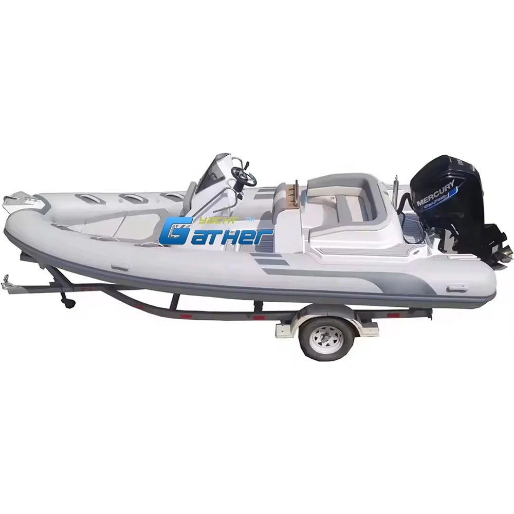 CE 5.8m 19 feet fiberglass rigid inflatable boats(RIB580 D boat) cheap price For Sale
