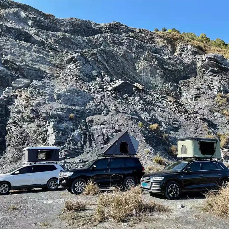 Resistant Waterproof 4 Person Roof Top Tent Car Rooftop Tent ABS Clamshell Hard Shell Top Roof Tent For 4x4 Camping