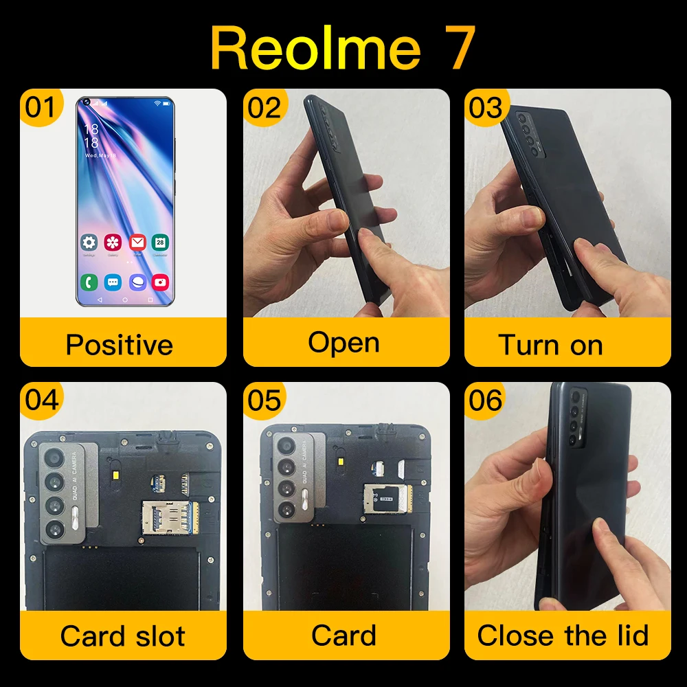 2021 новые телефоны reolme7 16 ГБ + 512 Гб по низкой цене 7 3 дюйма глобальная версия Realme Pro S21