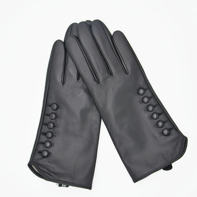 High Quality women Genuine Sheepskin leather gloves