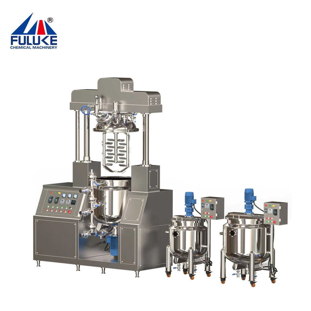Toothpaste Making Machine Vacuum Emulsifying Mixer Machine With Homogenizer