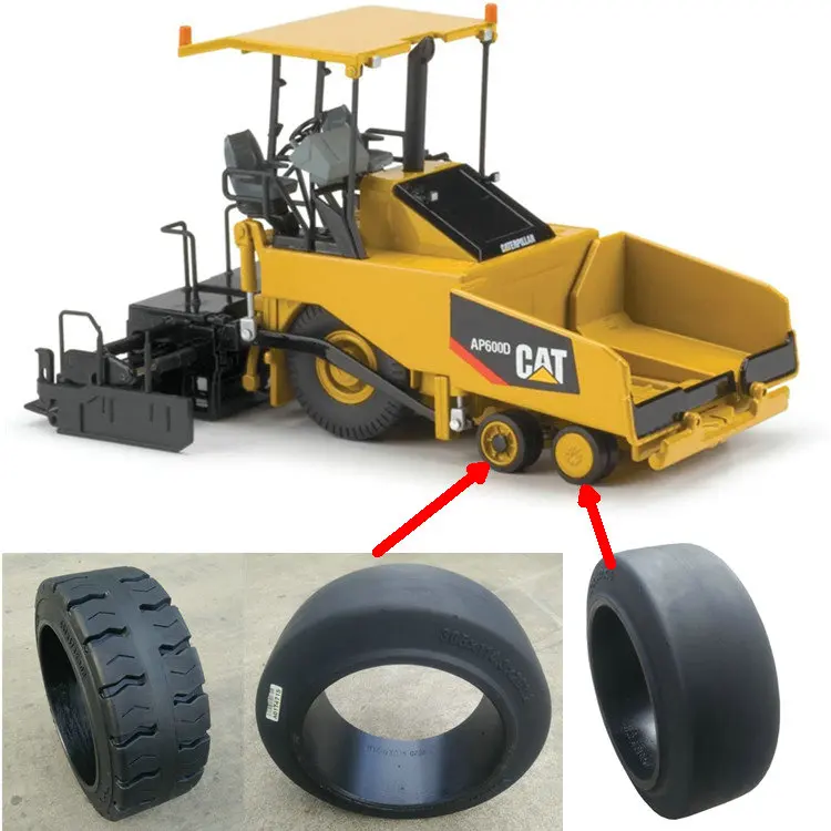 Black 20x8x16 solid tyre with High stability Press on Solid Tire for Asphalt Paver of road works