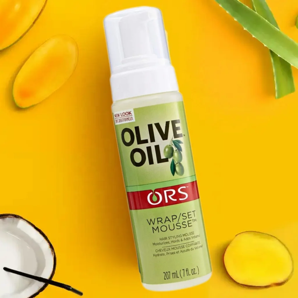 Wholesale Braid Mousse Olive Shine Moisturizing Olive Oil Hair Mousse Styling Foam Extra Hold Foam For Braids 207ml