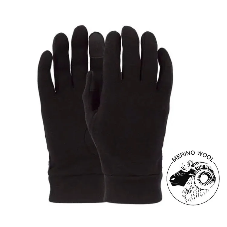 Custom Australian Merino Glove Liners Winter Thermal Hiking Skiing Touch Screen Merino Wool Gloves