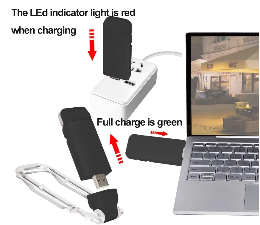 USB Rechargeable Book Light for Reading in Bedt Foldable Pocket Plastic Reading Light Book Lamp