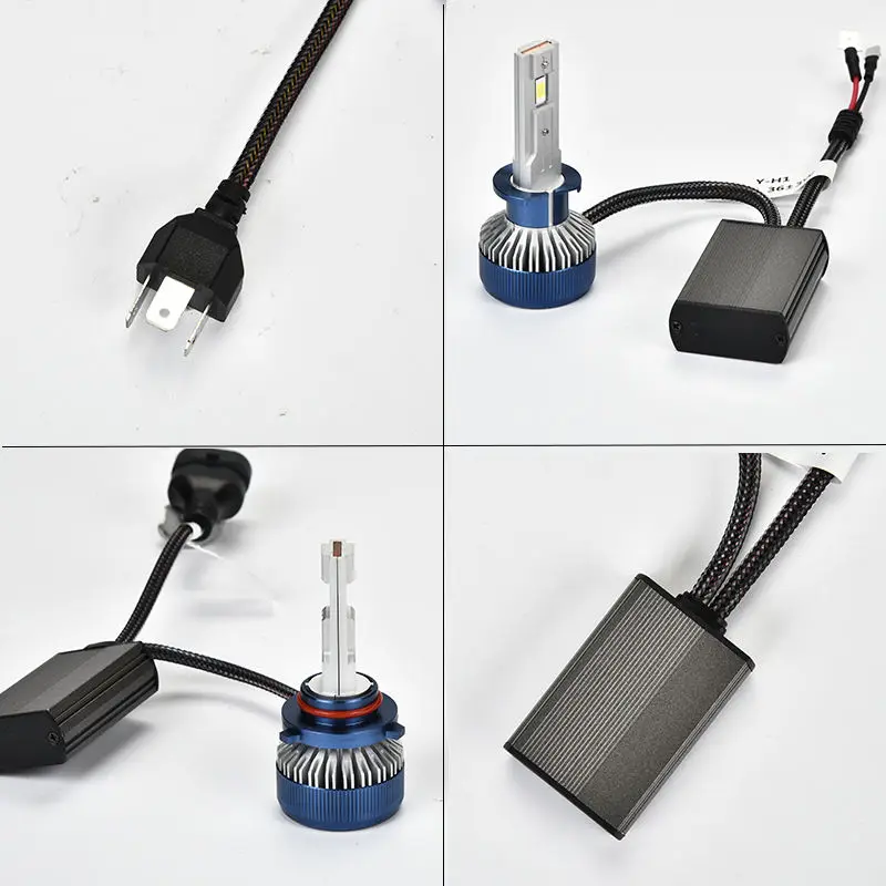 Auto lighting system h7 h11 h4 led headlights bulb 9006 9012 bus headlamp led lighting 4 sides for vehicle cars led head lights