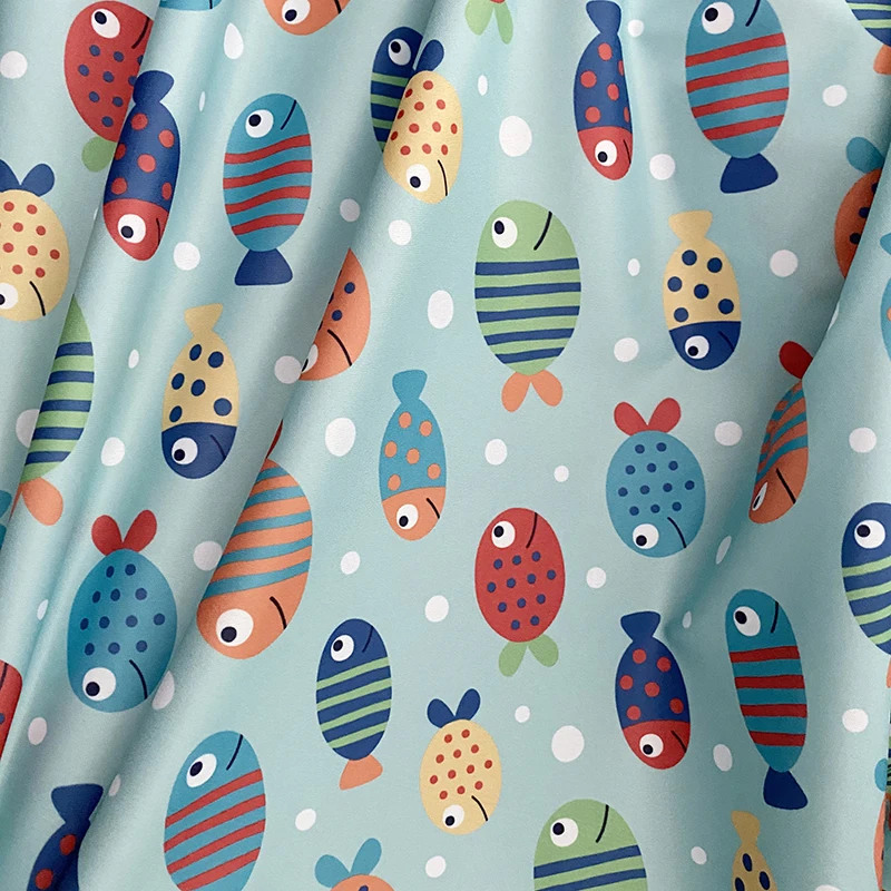 Fabric Clothing 100% Polyester Digital Printing  Waterproof Wet Bag Fabric Reusable Patterned Stretch PUL Fabric
