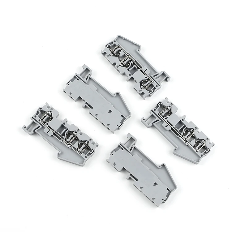 ST 4-TWIN 3 Conductor Multi Level Feed Through Installation Panel Mounted  Din Rail Multi Level Spring Cage Twin Terminal Block
