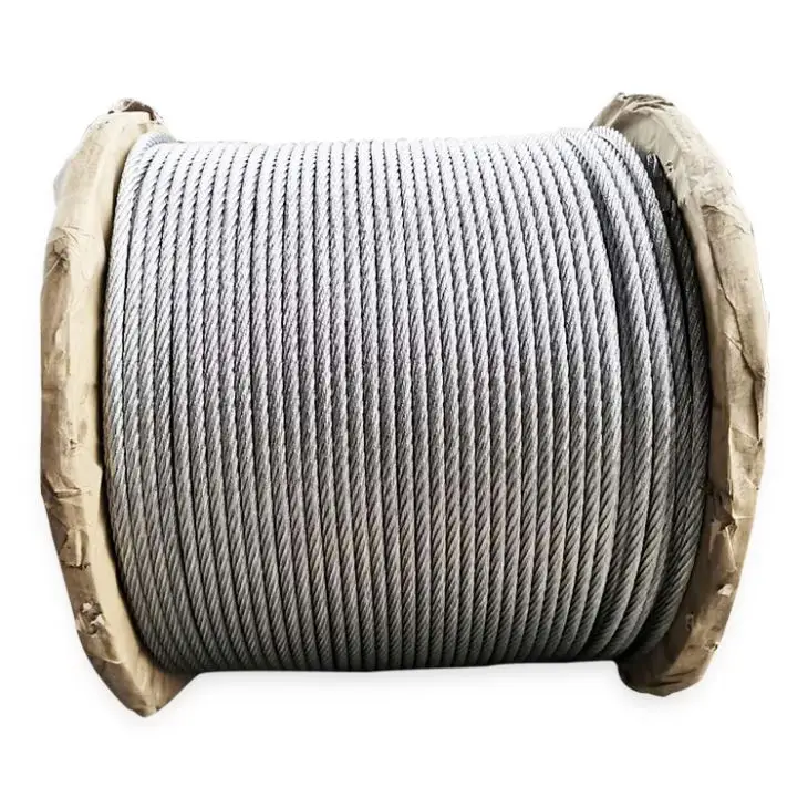 Flexible metallic Jis vessel safety non twisted zinc coated sst spiral flat oilfield double rail wire rope