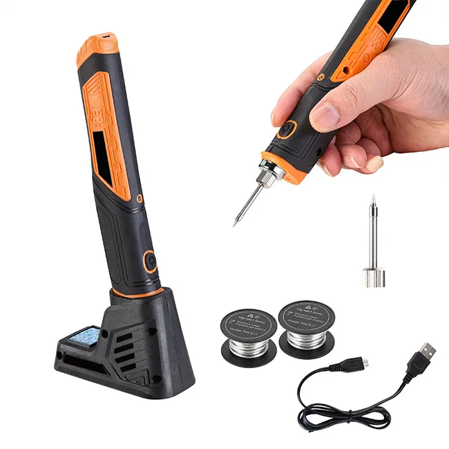 4VPortable Cordless Soldering Iron  Professional safety wireless soldering iron Temperature Adjustable Electric Soldering Iron