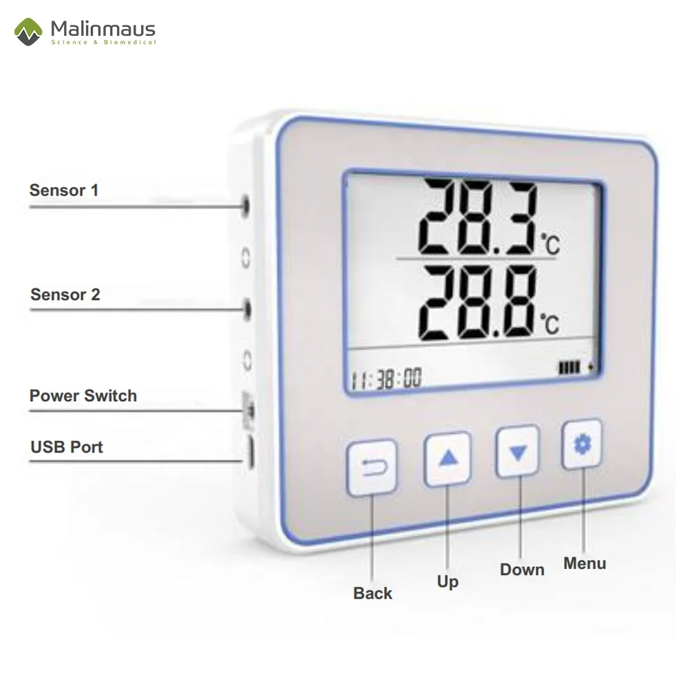 Medical and Laboratory Use Temperature Recorder Thermometer Pharmaceutical Refrigerator Datalogger