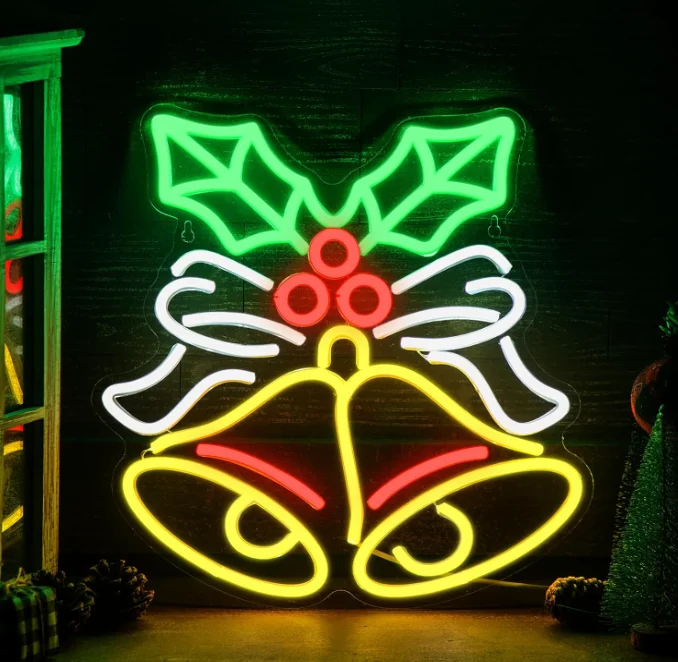 Merry Christmas Custom Neon Sign  LED Neon Sign  With Acrylic Panels Wall Decor Nightlight For Christmas Parties Home