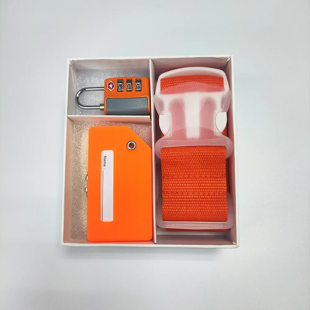3 Pack Travel Set TSA Lock Luggage Straps Luggage Tags Travel Accessories set