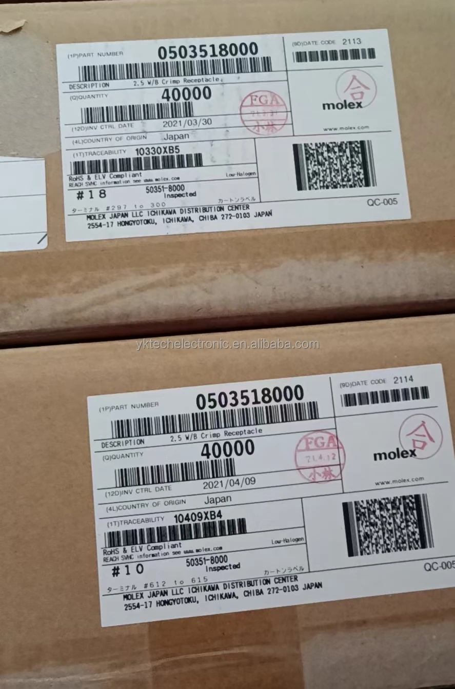 500618100 CONNECTOR BOARD-IN 28-32AWG CRIMP TIN Rectangular Connector Contacts Terminals