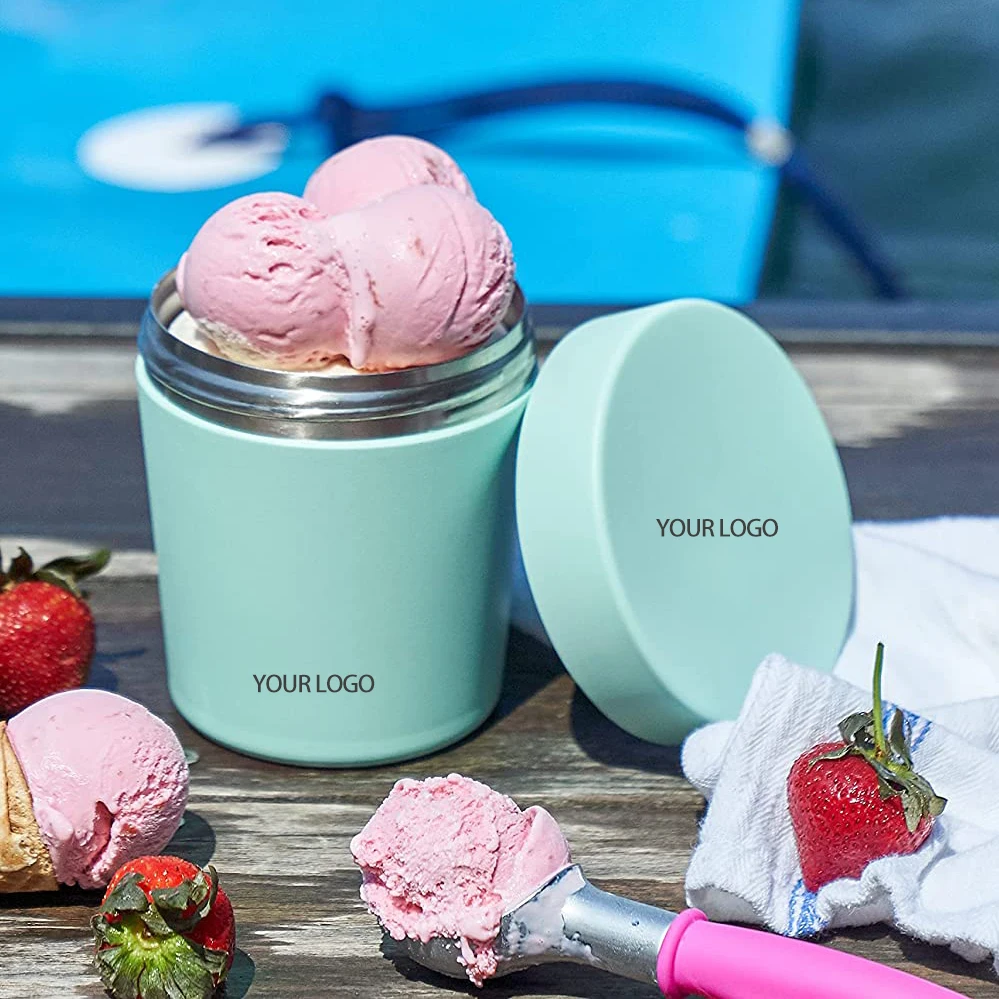 Wholesale Control Mini Ice Cream Containers For Homemade Ice Cream 12oz Ice Cream Storage Containers With Custom Logo