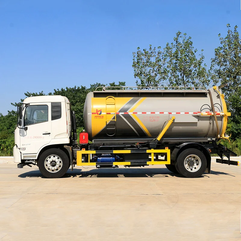 Dongfeng Diesel Sewage Tanker Manual Transmission SLudge Truck Vacuum for Sewage Suction