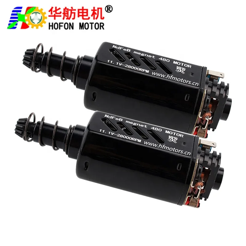 Hofon HF480WHM-7519G Long shaft High Speed 11.1V 28000RPM DC Carbon brush Motor for AEG Gel Blaster Toy Gun