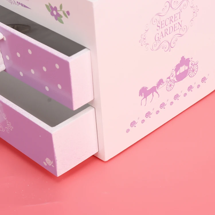 
Outstanding High Quality 2 Drawer Acessories Wood Jewelry Box Music Box 