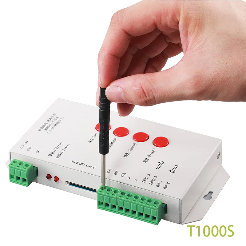 Контроллер светодиодный DC5-24V 256 г RGB для WS2801 WS2811 WS2812B LPD6803 SD карты T1000S