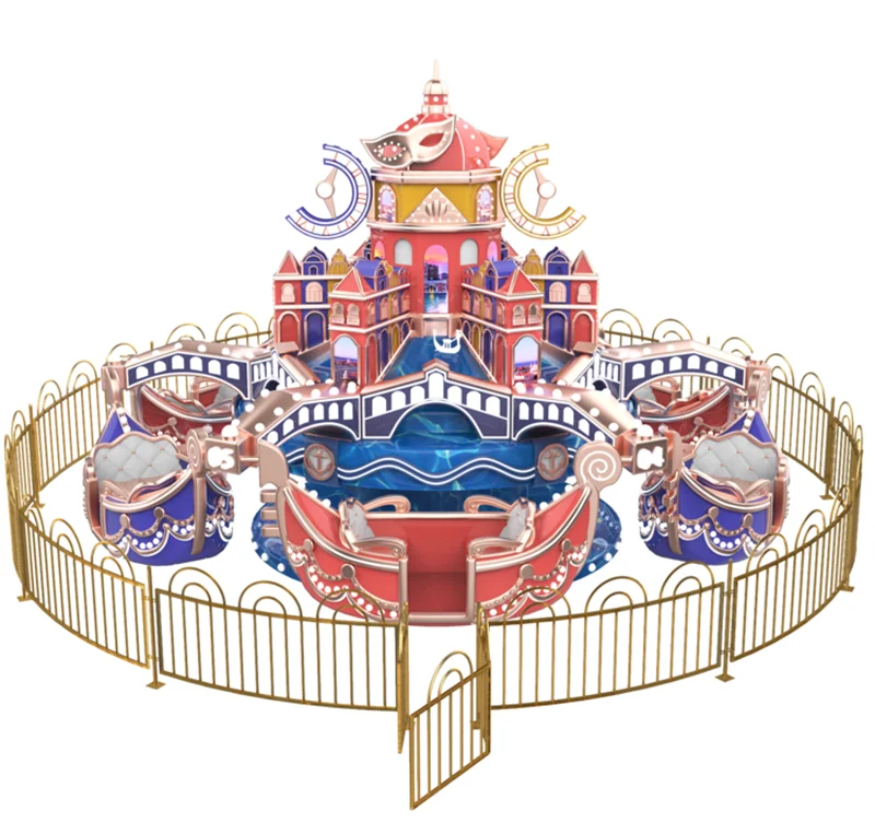 Direct manufacture amusement rides with funfair park games rotary venice boat for sale