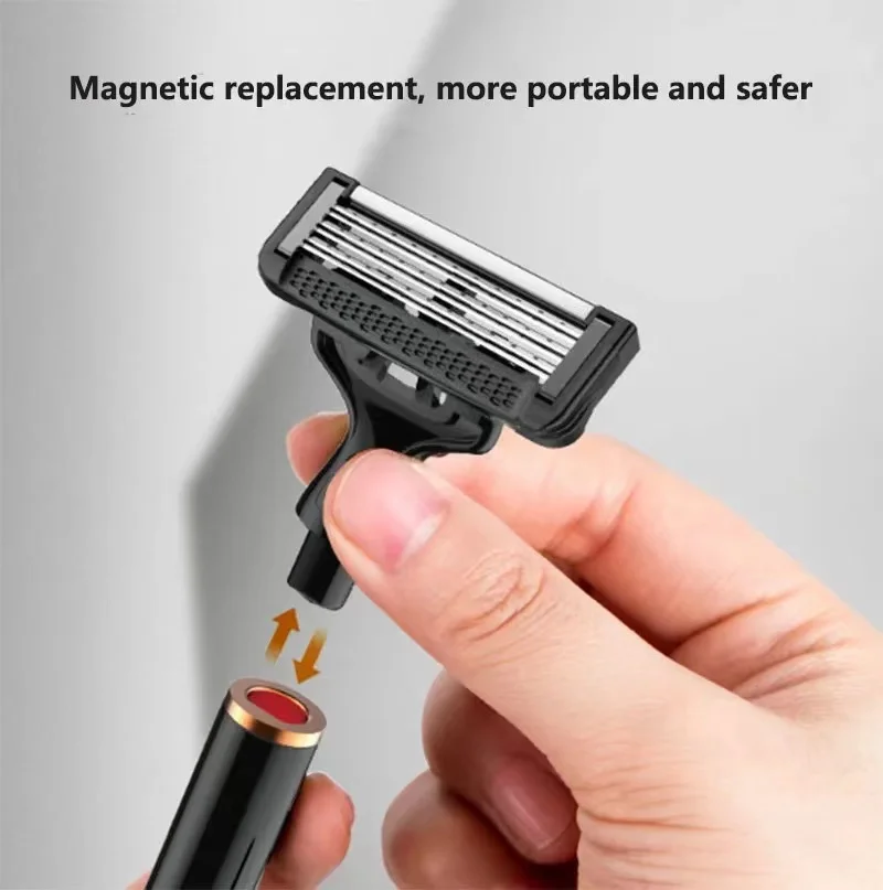 kolax brand metal handle new design  for men stainless steel 6 blades shaving razor