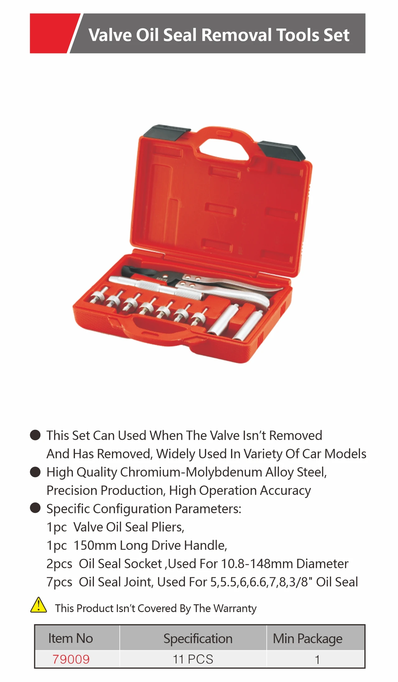 Hand tools valve oil seal removal tool set for car repair valve oil seal removal and assembly set