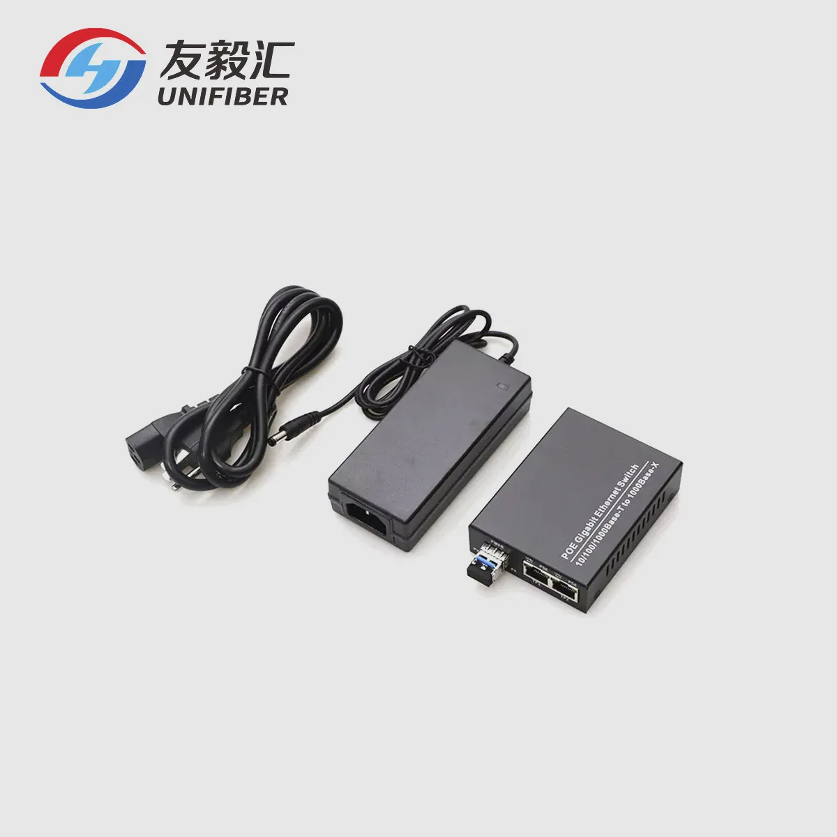 10/100/1000M High Speed POE Fiber To RJ45 Ethernet Media Converter With 1.25G SFP
